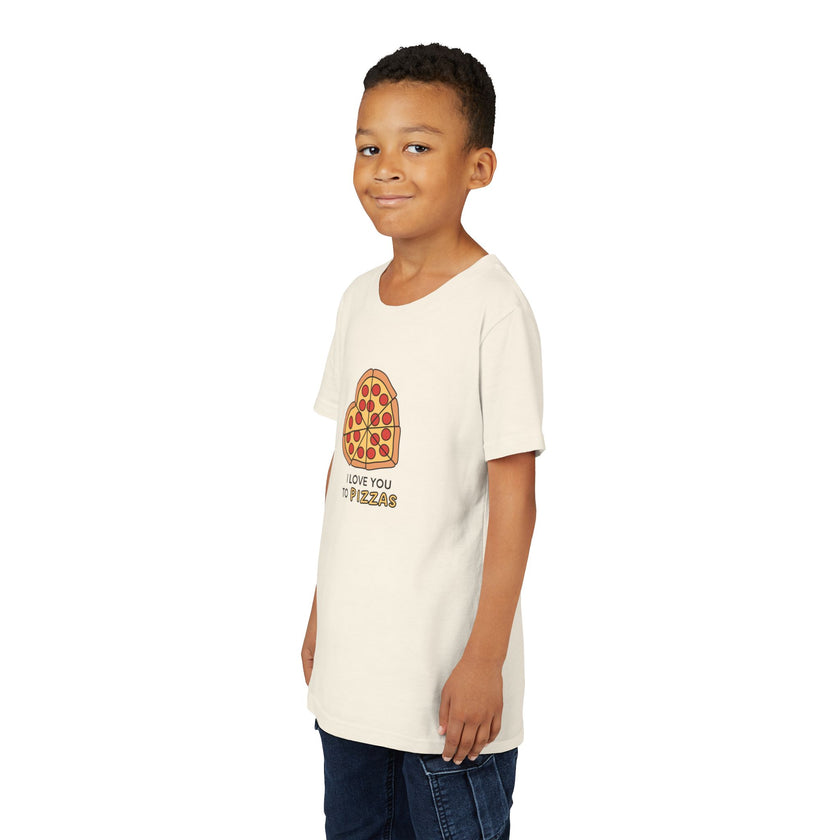 I Love You To Pizzas Youth Short Sleeve Tee