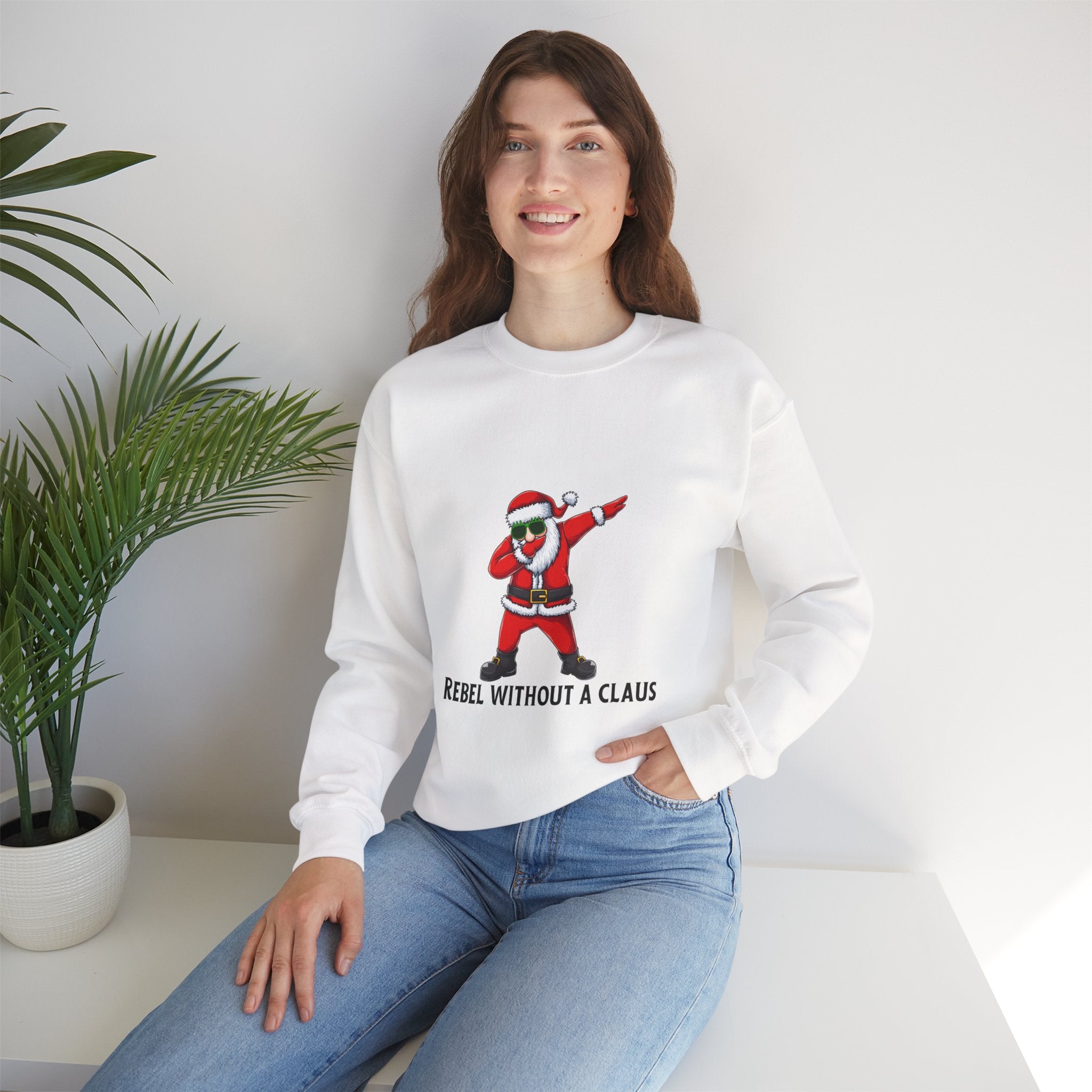 Rebel Without A Claus Crewneck Sweatshirt
