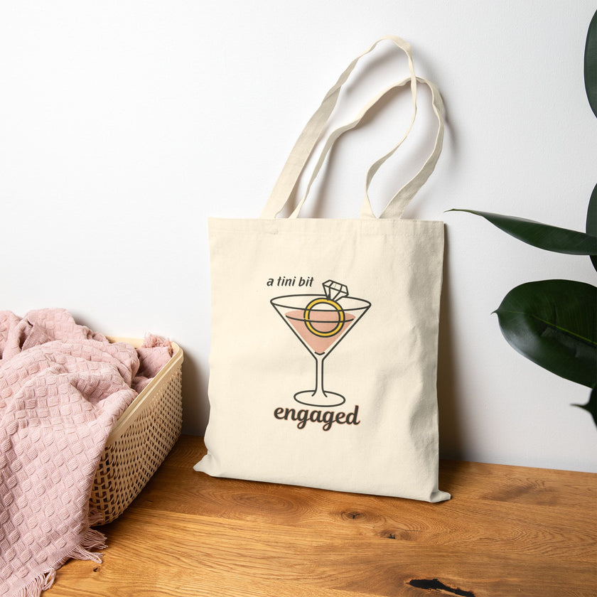 Tini Bit Engaged Cotton Canvas Tote