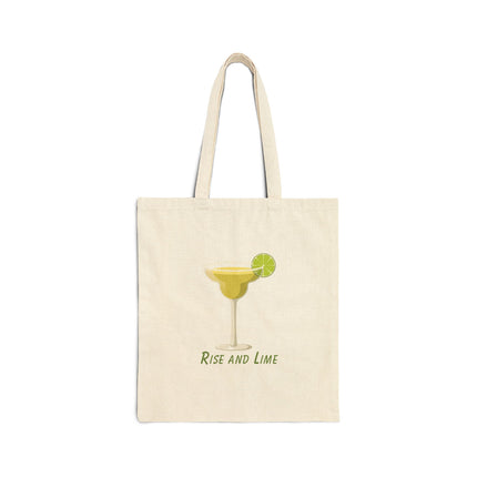 Rise And Lime Cotton Canvas Tote