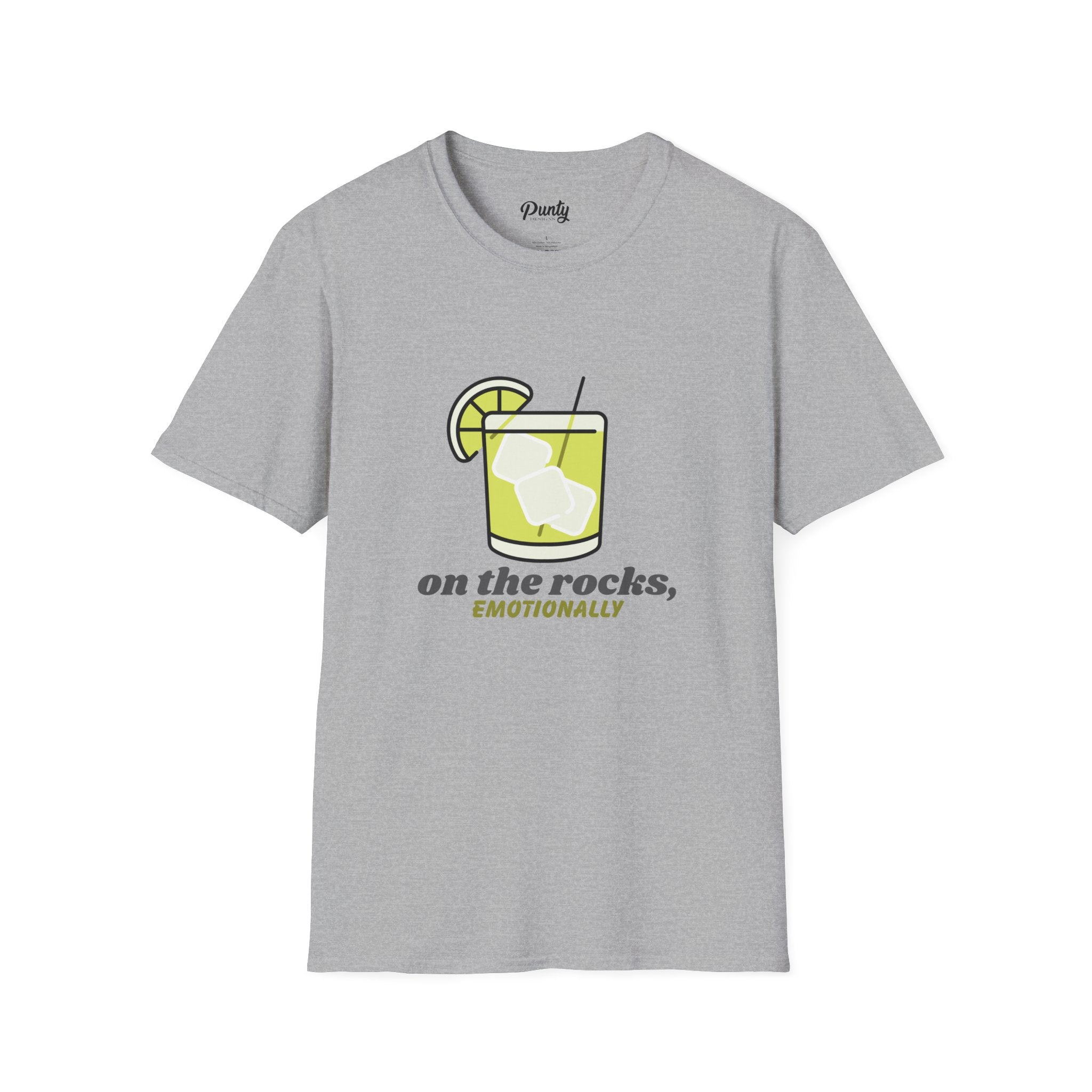 On The Rocks, Emotionally Softstyle Cotton Tee