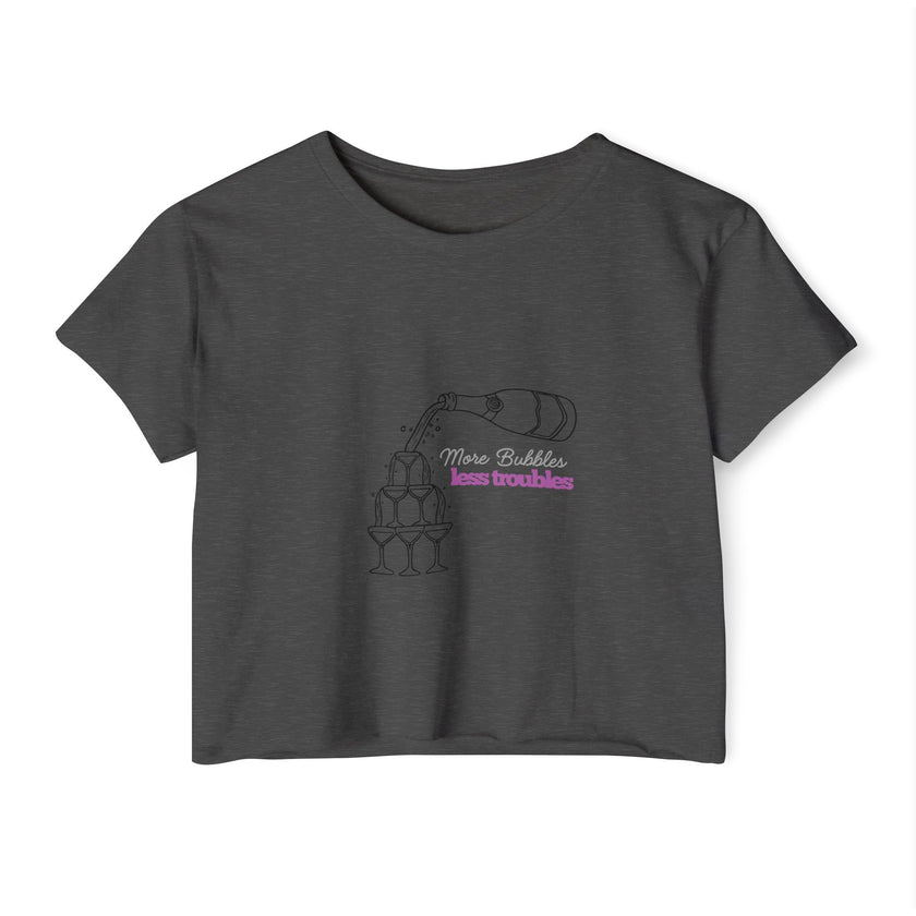 More Bubble, Less Troubles Festival Crop Top