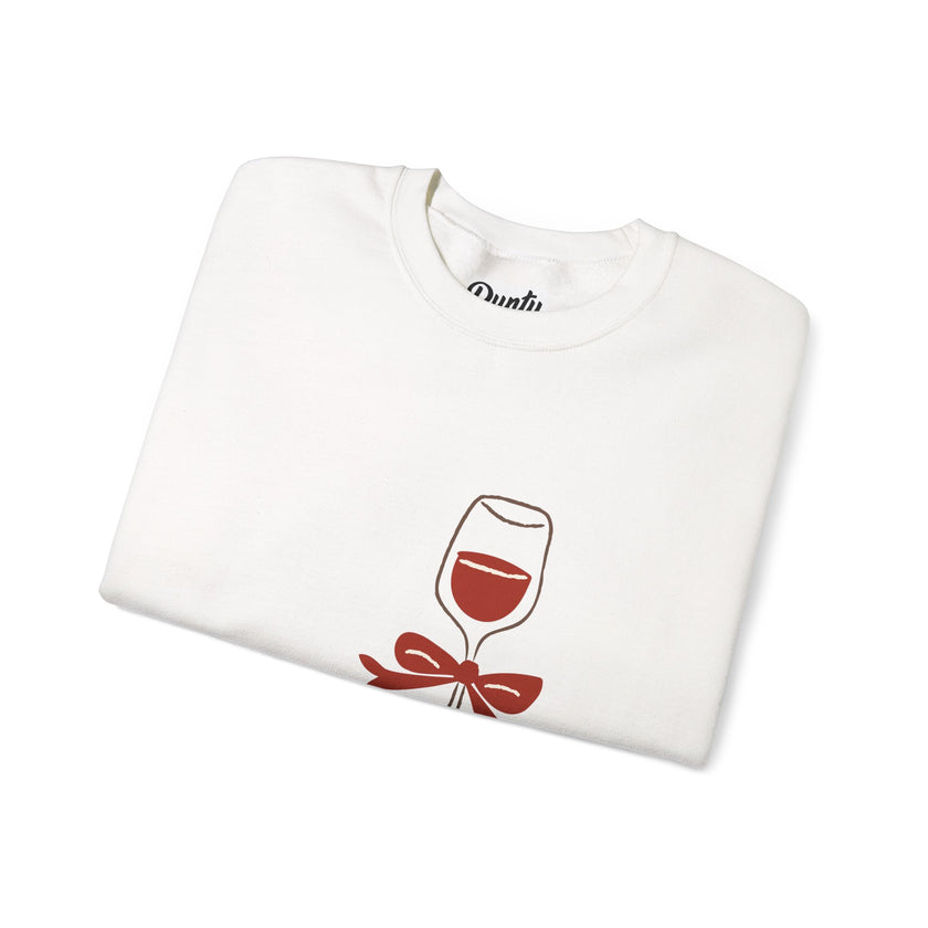 It's The Most Winederful Time Of The Year- Bow Crewneck Sweatshirt
