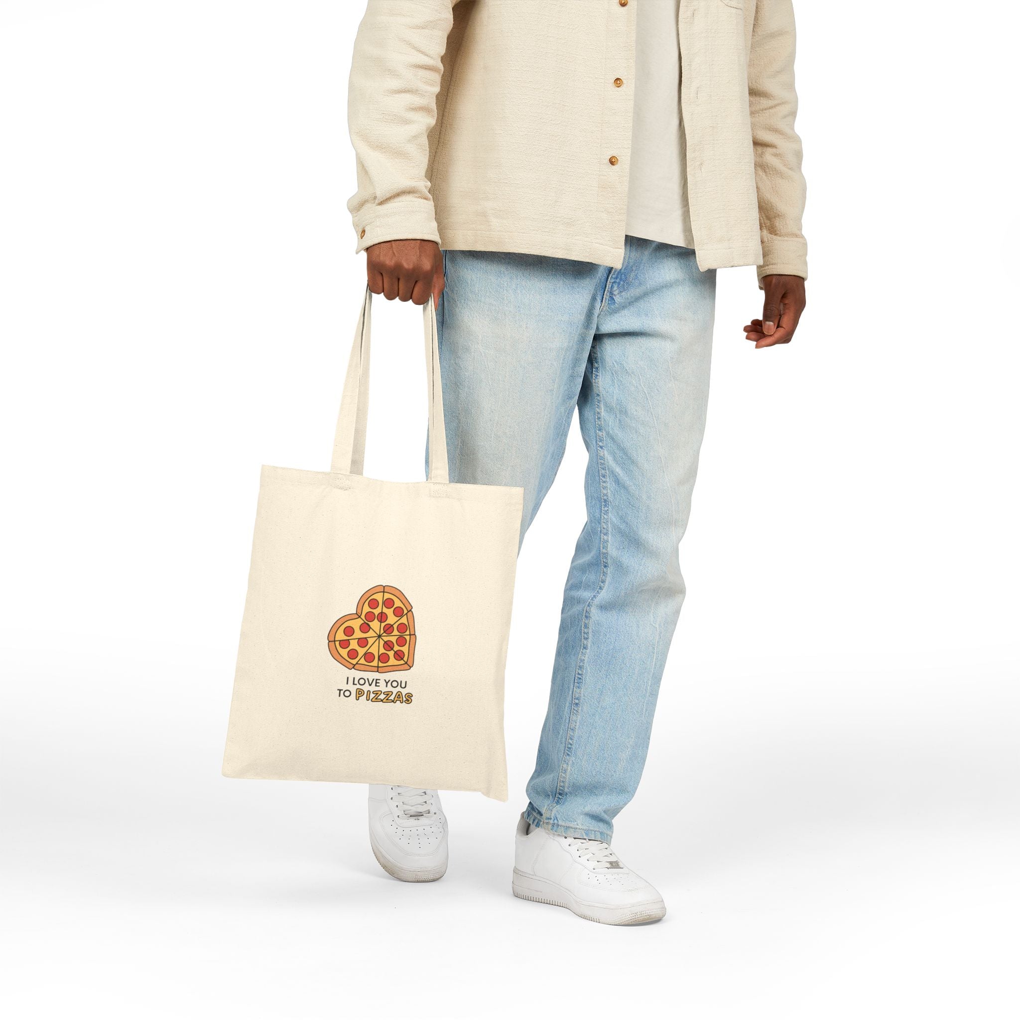 I Love You To Pizzas Cotton Canvas Tote