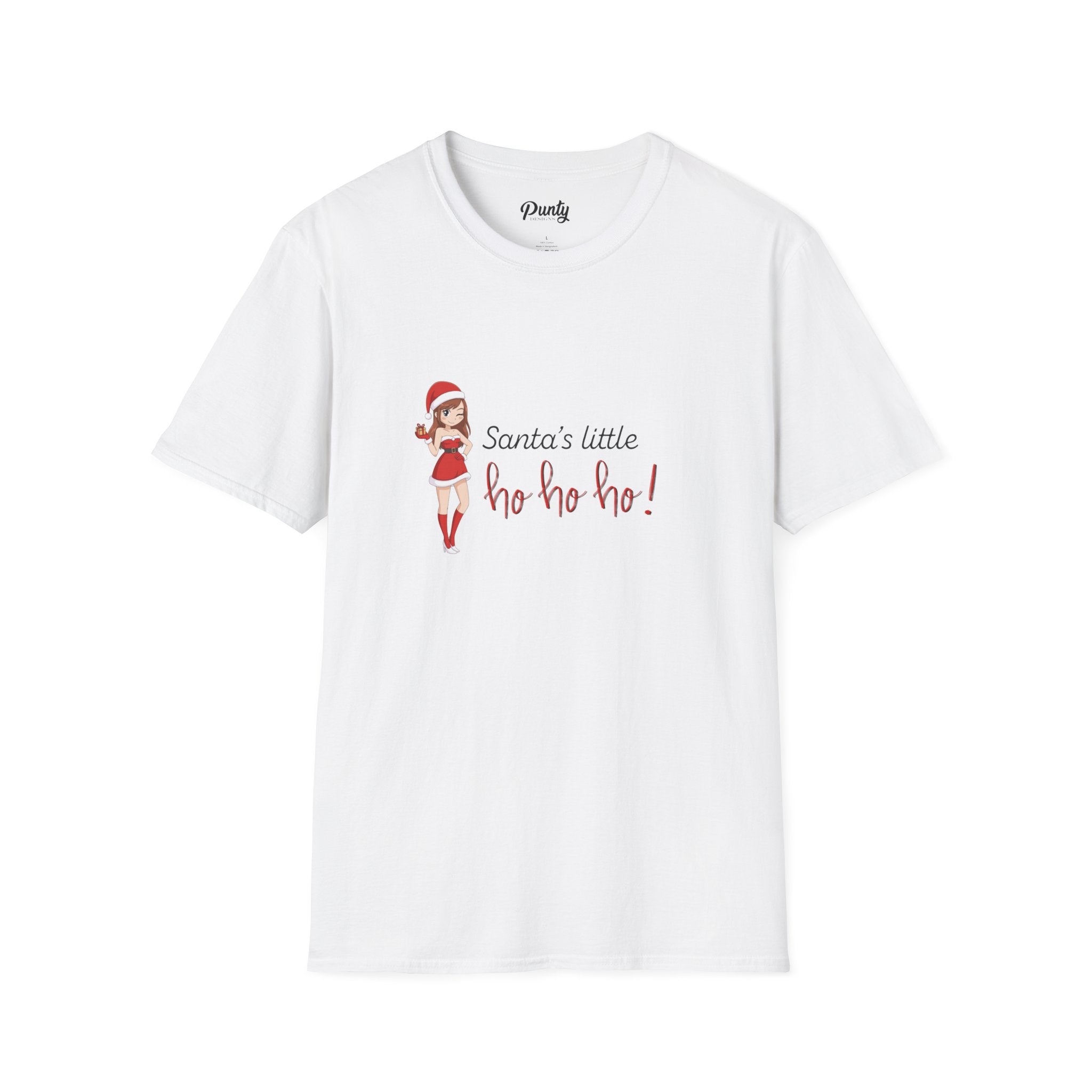 Santa's Little Ho Ho Ho Softstyle Cotton Tee