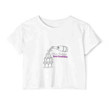 More Bubble, Less Troubles Festival Crop Top