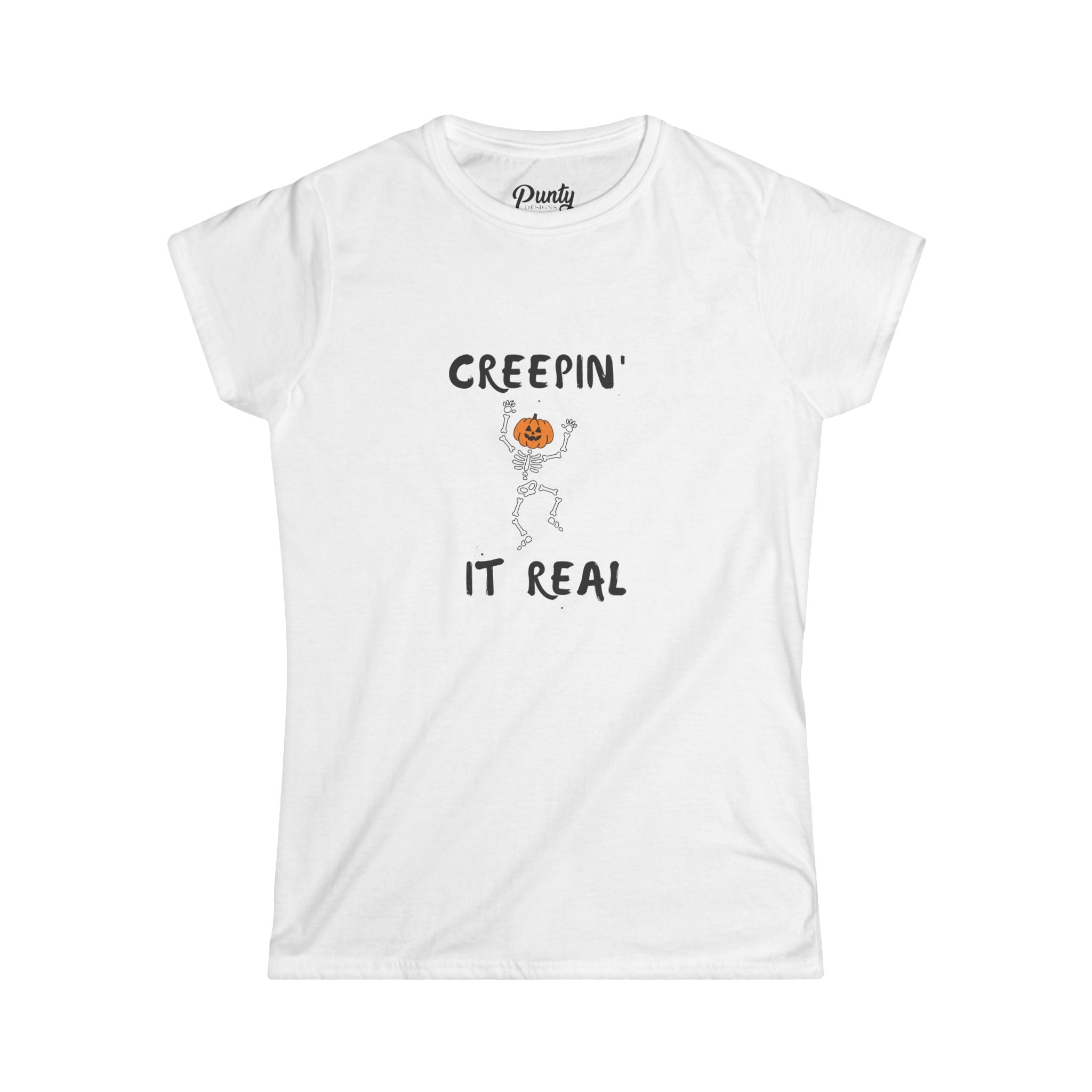Creepin' It Real Fitted Softstyle Cotton Tee