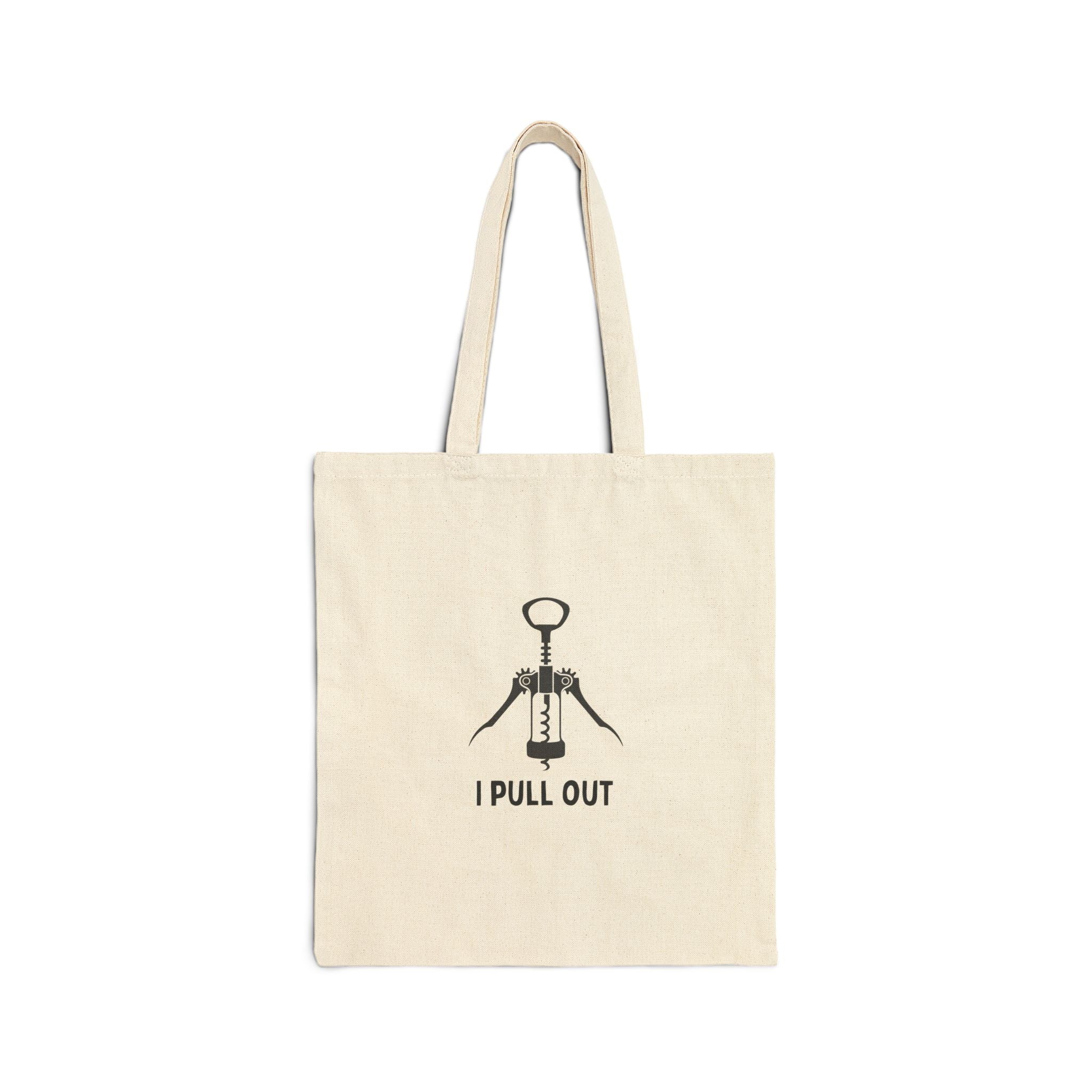 I Pull Out Cotton Canvas Tote