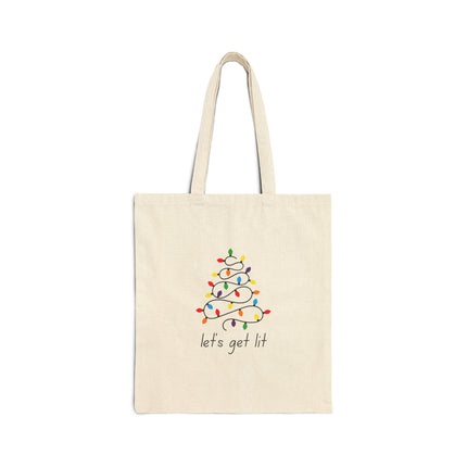 Let's Get Lit - Tree - Cotton Canvas Tote Bag