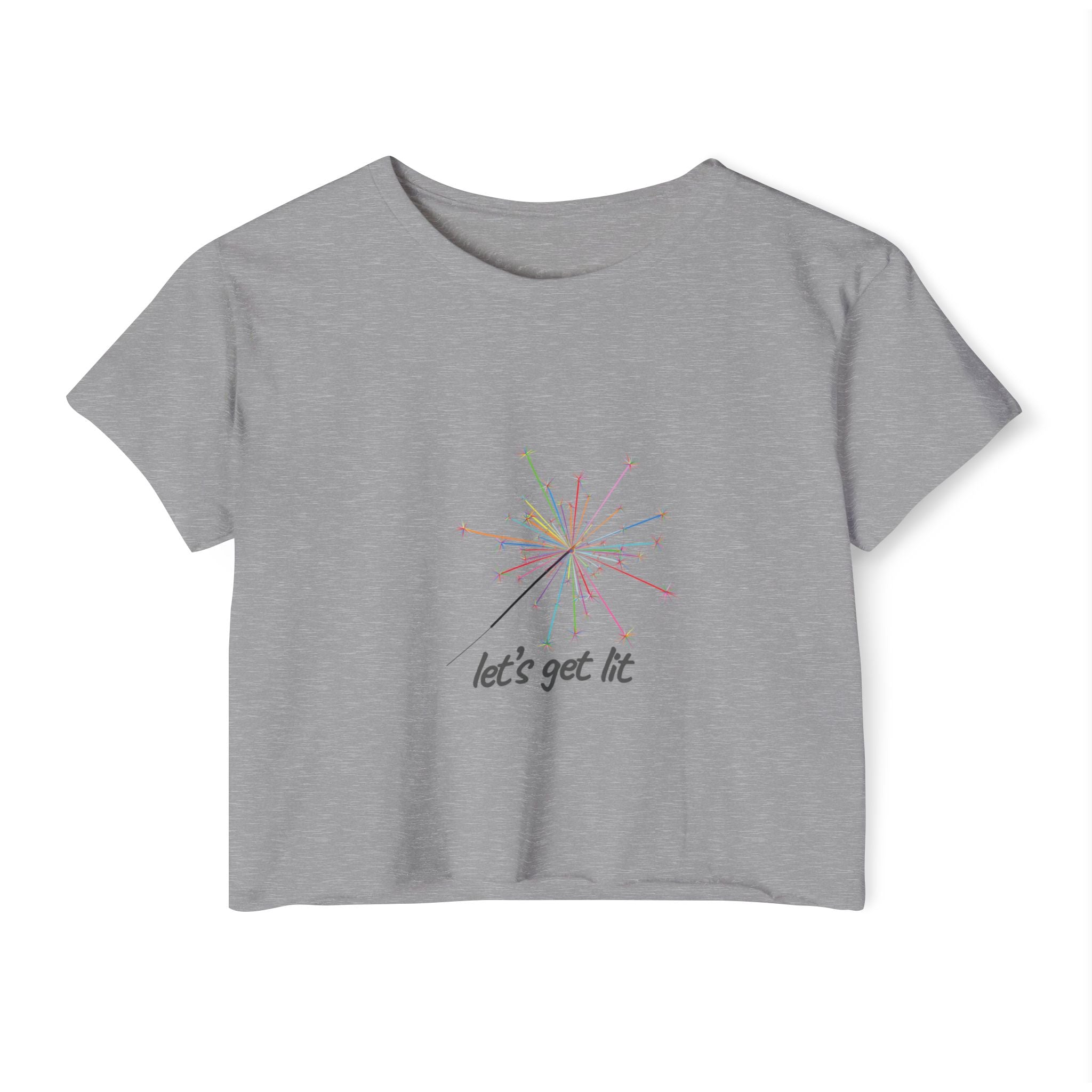 Let's Get Lit- Sparkler-  Festival Crop Top