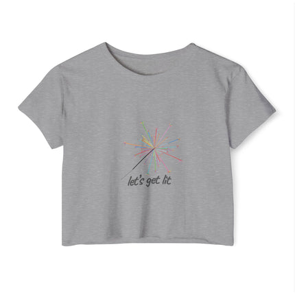 Let's Get Lit- Sparkler-  Festival Crop Top