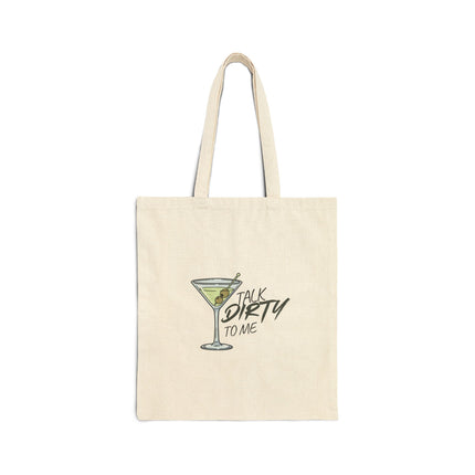 Talk Dirty To Me Cotton Canvas Tote