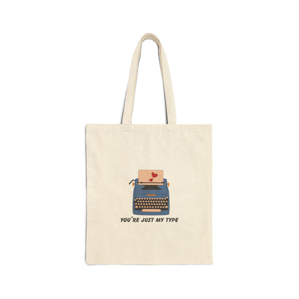 You're Just My Type Cotton Canvas Tote
