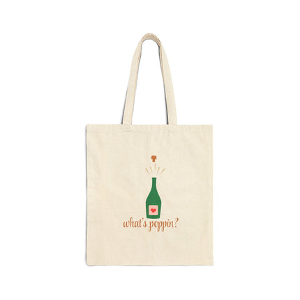 What's Poppin? Heart Cotton Canvas Tote