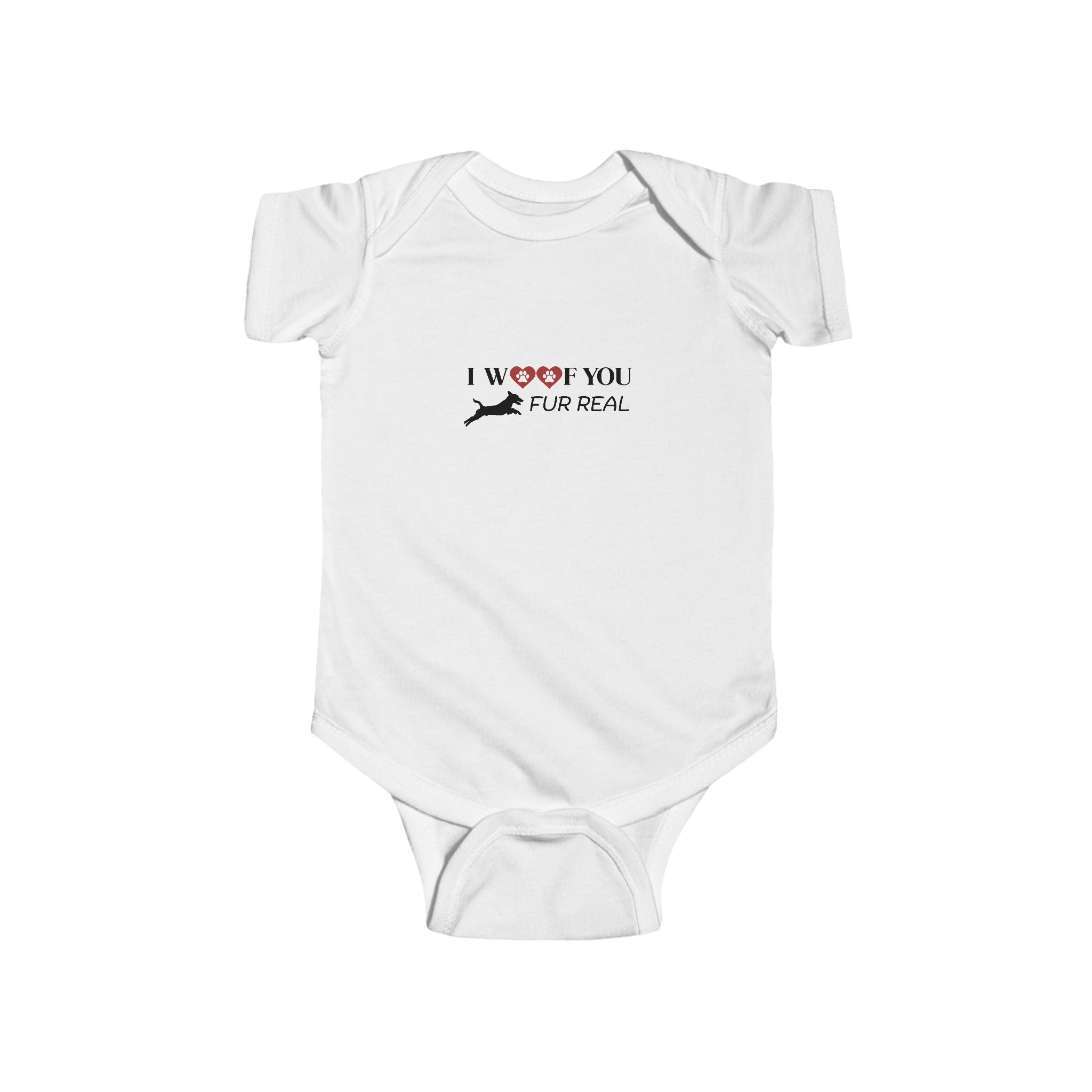 Woof You Fur Real Baby Onesie