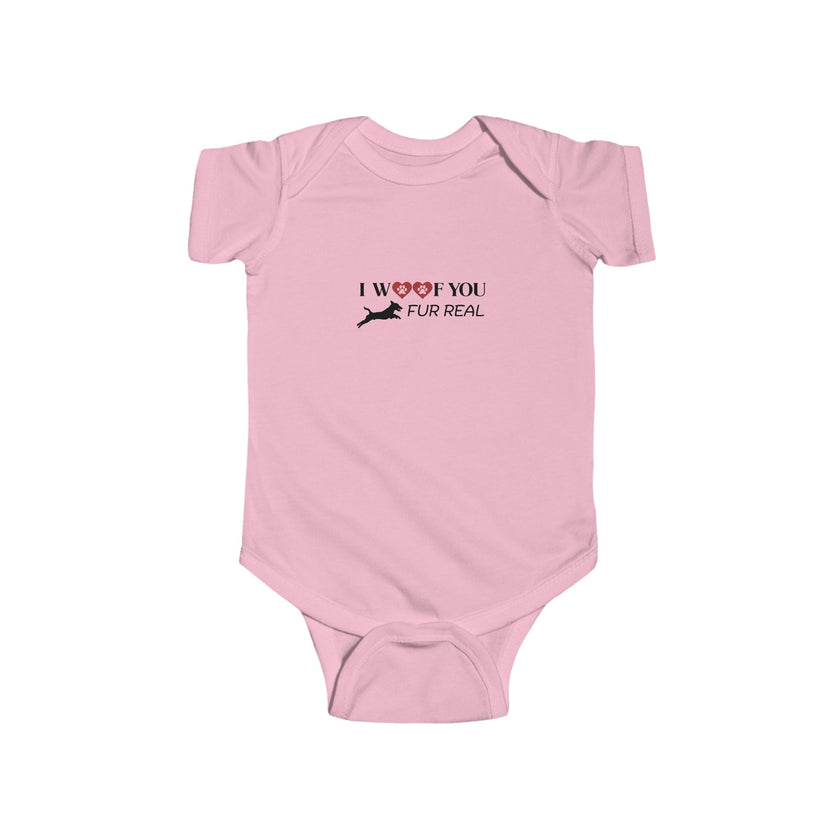 Woof You Fur Real Baby Onesie