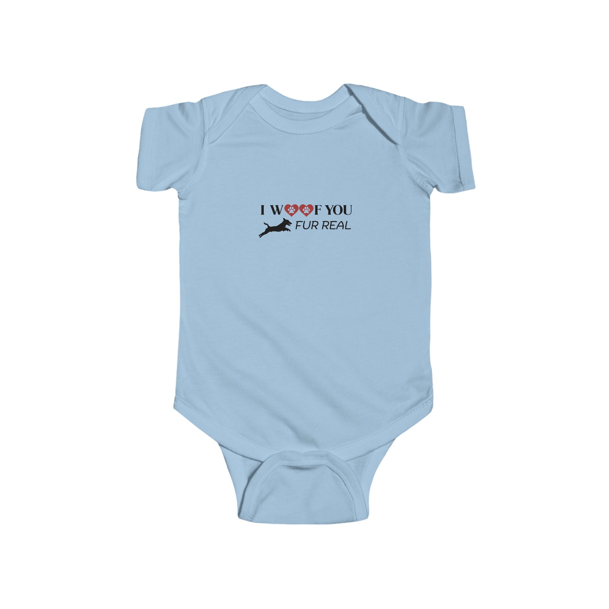 Woof You Fur Real Baby Onesie
