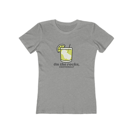 On The Rocks, Emotionally Women's Boyfriend T-Shirt