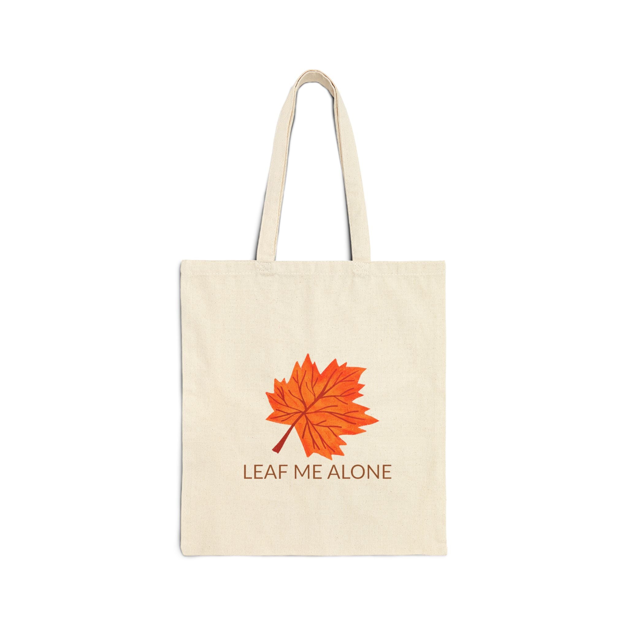 Leaf Me Alone Cotton Canvas Tote