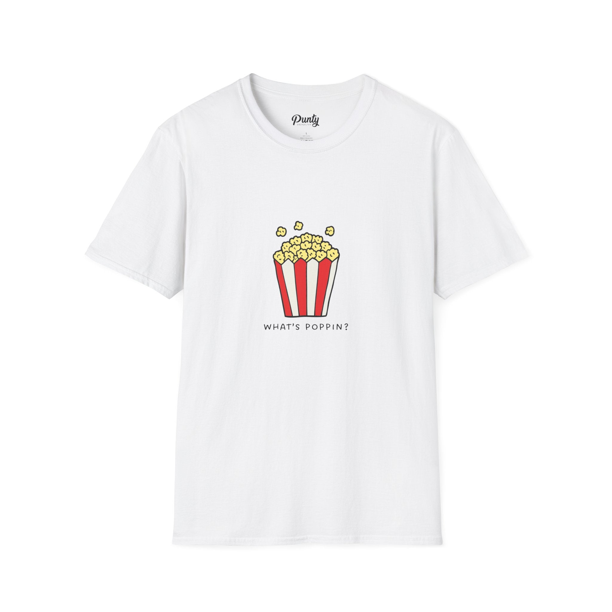 What's Poppin? Popcorn Softstyle Cotton Tee