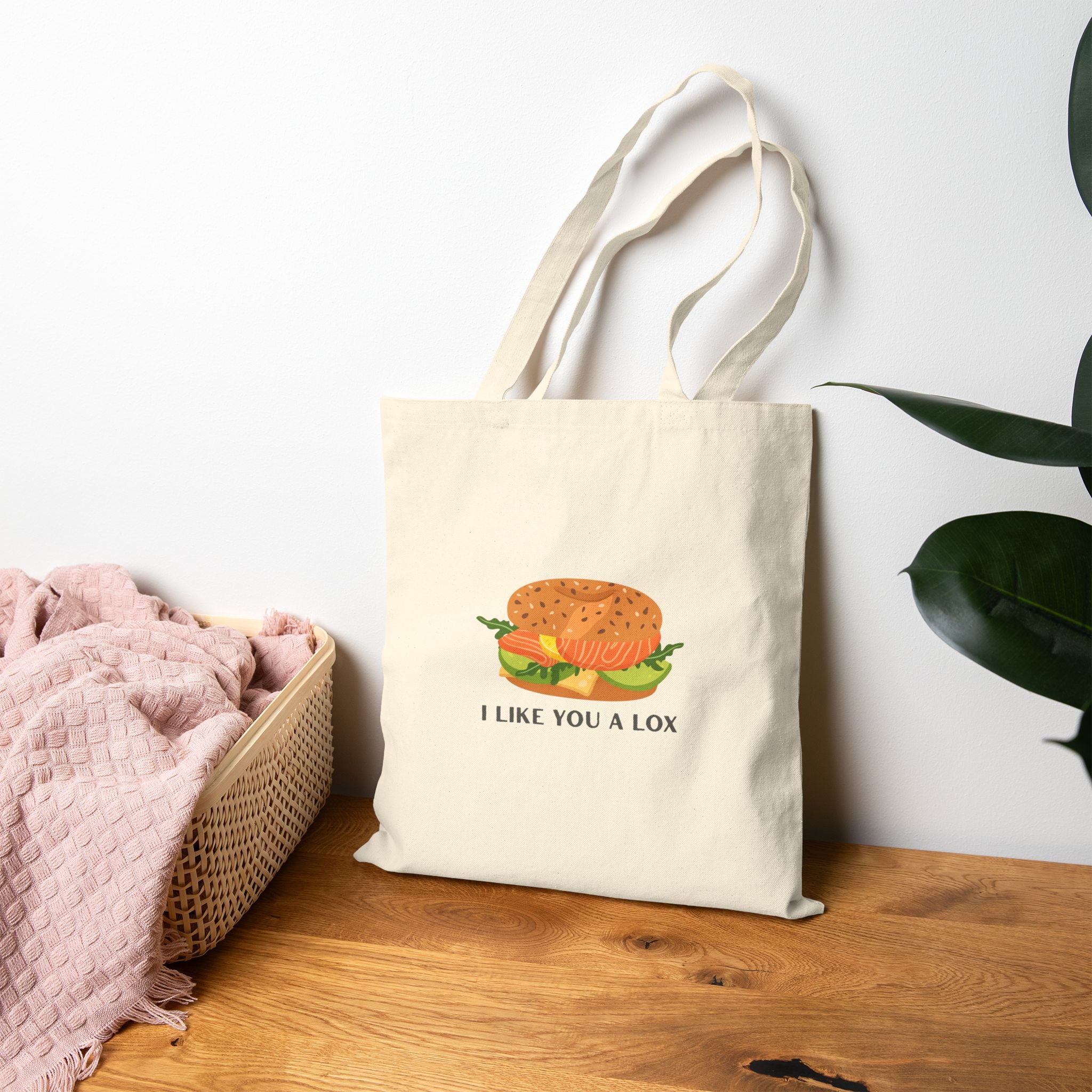 I Like You A Lox Cotton Canvas Tote