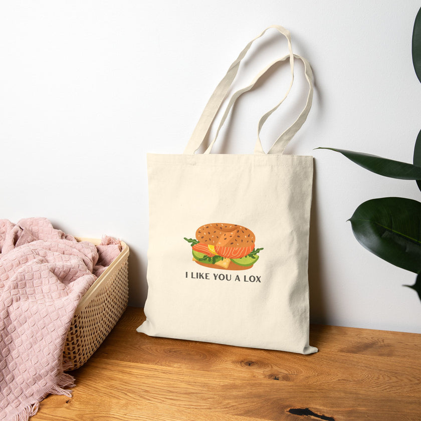 I Like You A Lox Cotton Canvas Tote